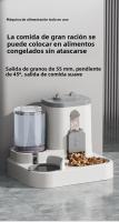 Dispensador De Alimentos Y Agua Para Gatos 2 En 1 Automático Con Medidor De Alimentos Y Agua Capacidad De 100g Material Plástico - details 2