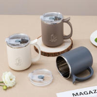 Taza Termo De Acero Inoxidable 304 WORTHBUY Con Manija Y Doble Capa Para Café Y Leche a Prueba De Fugas Taza De Agua Portátil Para Estudiantes - details 1