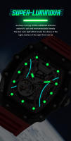 Reloj De Pulsera Deportivo De Lujo Automático De Movimiento Mecánico Deesio Resistente Al Agua Con Luz Táctil Para Hombres Regalo De Cumpleaños - details 13