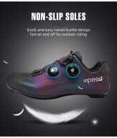 Zapatos De Ciclismo Para Hombre Compatible Con Peloton Reflector Nocturno Para Bicicleta De Carretera Material Superior Sintético Talla Verdadera - details 4