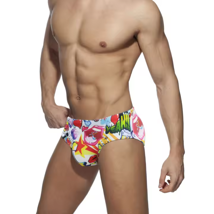 Bragas De Natación Para Hombre Con Diseño De Paddles Y Surfboard Low-Waist Sexy Briefs De Playa Pantalones De Surfeo De Baño Swimwear Con Empuñadura - 1