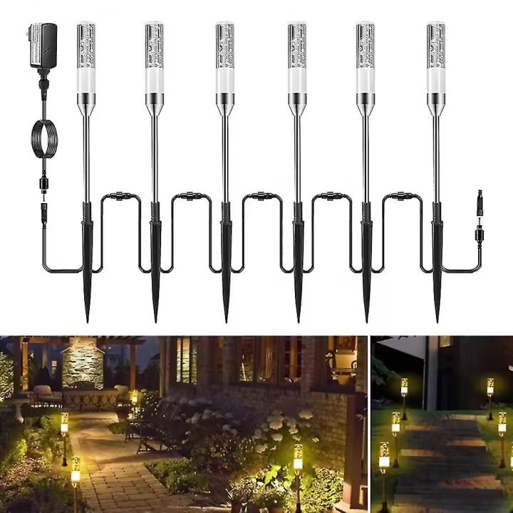 12 voltios 6 luces fundidas a troquel de acrílico cristalinas impermeables del punto de la burbuja In1 Las luces del paisaje de la baja tensión pueden extender a las luces llevadas de la trayectoria, iluminación del paisaje - 1