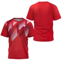 Camiseta De Badminton Para Hombre Con Estampado Rayado De Lujo Corta Secado Rápido Verano Deporte Tenis Casual O-Neck Polyester - details 4