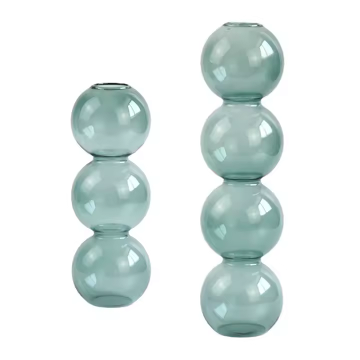 Vaso De Cristal Estilo Japonés Y Nórdico Para Decoración Del Hogar Vaso Sférico Pequeño Con Flecos Creativos Y Borlas Decorativo Para Sala De Estar - 1