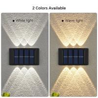 Lámpara De Pared LED Solar Impermeable Para Exterior Iluminación De Valla Para Jardín Verano Porche Camino Camping Decoración De Hogar - details 1