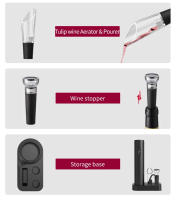Juego De Abrevidrios Eléctricos Automáticos Con Corcho Y Batería Estoppers De Vaciado Aerator Y Cortador De Película Regalos - details 17