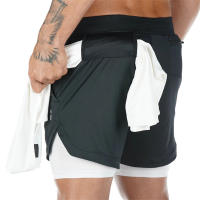Shorts De Correr Para Hombre Verano 2024 2 En 1 Deportivos De Entrenamiento Secado Rápido Pantalones De Gimnasio - details 34