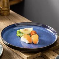 MAXHOME-La Mediterránea Bandeja Redonda Chester Azul,Set de 4,8 piezas de Platos Porcelana,plato de cena,plato para carne,Pasta, bandeja,Varios medidas - details 4