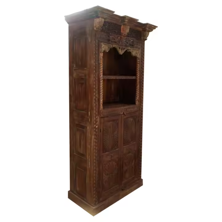 WANDERLUST DECO Estantería de madera marrón 99x53x217h cm de estilo Artesanal - 1