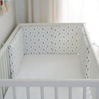 LALA - Ropa de Cama para Cuna de Bebe, ropa de Cama para recien nacidos, Valla para Bebe, Algodón Puro satinado, árbol Azul, 30x30x6, Pieza Entra Lavada. - details 3