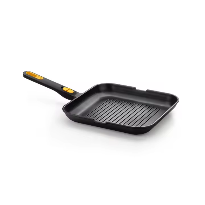 Bra - Grill Origen, 28 cm, Aluminio Reciclado, Antiadherente Plus, Sin PFOA, Mango Desmontable, Apto Todo Tipo de Cocinas - 1