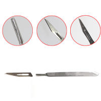 20pcs Hojas De Afilado De Acero De Carbono 11# 23# Para Scalpel Cuchillo Metálico Grueso Con Mango Antideslizante Para Cirugía Y Reparación PCB Herramienta De Corte DIY - details 2