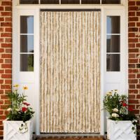 vidaXL Cortina Mosquitera de Chenilla 90x200 cm Extraíble Puerto Moscas Color Beige,  Blanco y gris,  Antracita y mas - details 0