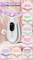 Device de Belleza EMS para Estiramiento de Cuello y Cara, masaje Facial, therapy de luz roja, eliminador de papada, de piel revivenecimiento, estiramiento antiarrugas, 7 Colores - details 5