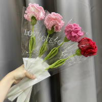 Ramo De Flores Artificiales Tejidas a Mano En Ganchillo Estilo Carnation Para Decoración De Hogar Cumpleaños Boda Día De La Madre Regalos - details 1