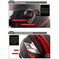 Casco De Motocicleta GXT Abs Para Hombres Y Mujeres Con Lente Doble Estilo Abierta Peso 1200g Adecuado Para Cuatro Estaciones Scooter - details 3