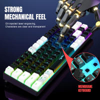 Teclado De Juego Tredy HXSJ V200 60% Diseño Ergonómico Ligero Antighosting RGB Retroiluminado Teclado De Máquina Sentido Alambre - details 2