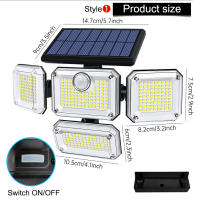 Lámpara De Seguridad Solar Impermeable Con Sensor De Movimiento 122/333 LED Para Iluminación Exterior Decoración De Jardín Luz De Calle Sconce Spotlights - details 5