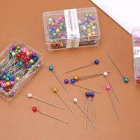 Pins De Costura Redondos Colores 100/300/500pcs Cabeza De Perla Herramientas De Costura Para DIY Y Taille De Vestido - details 3