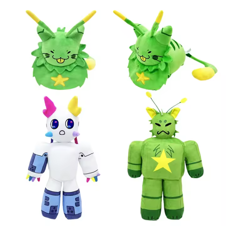 Muñeco De Peluche Regretevator Gnarpy 30cm Juguete Suave De Gato Robot Verde Para Fans De Anime Regalo De Cumpleaños Para Todas Las Edades - 1