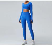 Top Deportivo De Manga Larga Para Mujer Sexy Cruzado En La Espalda Rápido Secado Yoga Gimnasio Entrenamiento Crop Top Casual - details 7