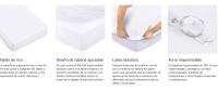 Protector Colchón Fabricado en España, disponible en varias medidas 90 x 190 x 40 cm, 105 x 190 x 40 cm, 135 x 190 x 40 cm ,150 x 190 x 40 cm Impermeable, Certificación Oeko-Tex Funda Colchón, Cubre Colchón Transpirable, Elástico En Todo El Contorno - details 4