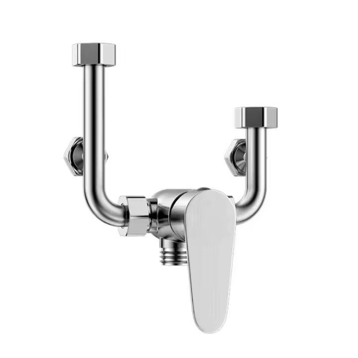Mezclador de Calentador de Agua Eléctrico de Acero Inoxidable 304 con Válvula en Forma de U - Montado en la Pared - Grifo de Ducha Fría y Caliente de Tres Vías - 1