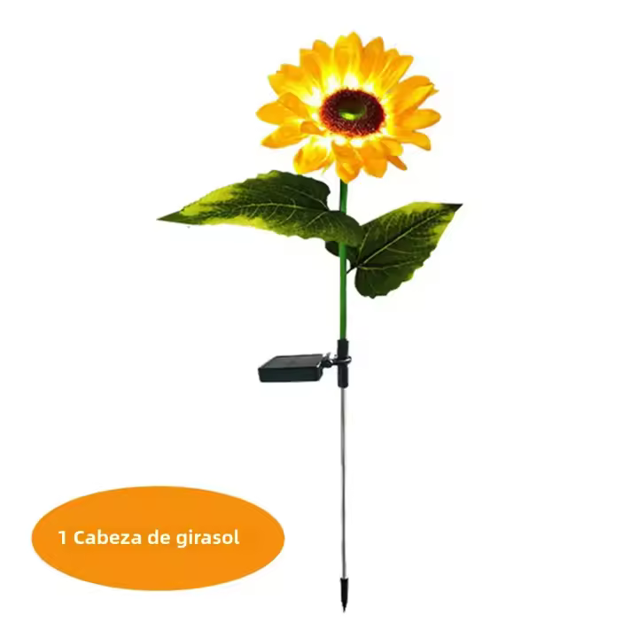 Lámpara Solar IP65 Impermeable Para Exterior Iluminación LED En Forma De Girasol Decorativa Para Jardín Camino Paisaje - 1
