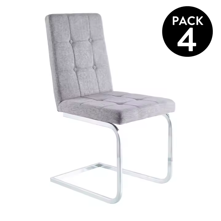 Duehome - Pack 4 Sillas de Comedor Vanity | Estilo Elegante y Sofisticado - 1
