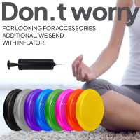 Ociodual Cojín Hinchable Azul Disco con Bomba Goma PVC para Fitness Yoga Pilates Coordinación Rehabilitación Equilibrio - details 4