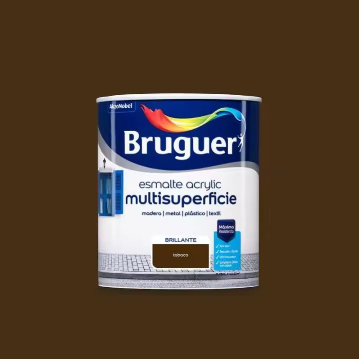 Esmalte Acrylic Multisuperficie Brillante Tabaco 0,750L 5057514 BRUGUER - 1