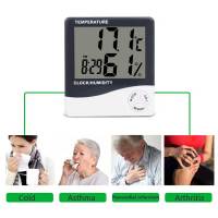 Monitor De Temperatura Y Humedad Para El Hogar Y Jardín Higrómetro Termómetro Digital De Pared Y Pie Batería AAA Incluida - details 4