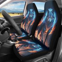 Protector De Asiento Delantero De Coche Personalizado 3D Impresión De Animal Universal Apto Para Todas Las Estaciones 2 Piezas - details 6