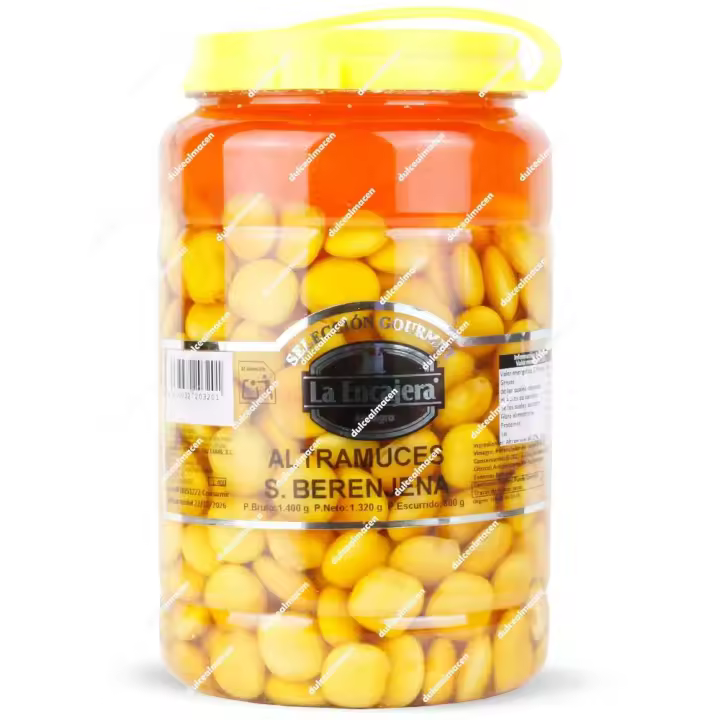 Altramuces al Sabor Berenjena Selección Gourmet La Encajera Tarro 1,4 kg - 1