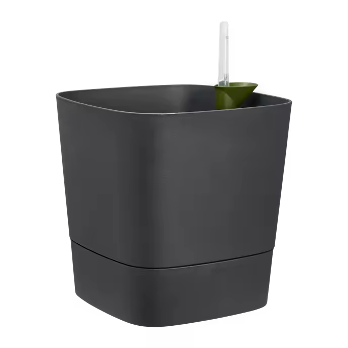 Macetero con autoriego Greensense Aquacare Square Elho 30 cm charcoal grey - 1