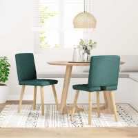 vidaXL Sillas de comedor giratorias 2 unidades tela en color Gris claro/Negro/Crema y más | cómodas modernas ergonómicas para comedor cocina salón hogar - details 5