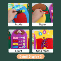 Libro Ocupado Montessori Para Niños Con Animales De Color Y Forma Educación Temprana Juguetes De Motricidad Fina Libro Quieto De Giraffa - details 19