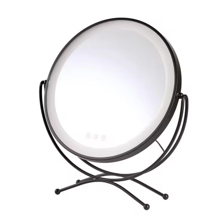 Greenice | Espejo Iluminado Maquillaje LED 48x43Cm Negro 40.000H [SUN-KRS-430A-B - 1