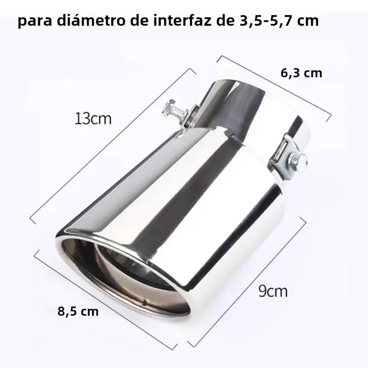 Universal Tubo De Escape Para Coche Acero Inoxidable Tapa De Escape Cromado Accesorios Modificados Para Coche Posición Trasera - 1