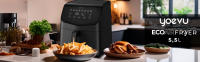 Freidora De Aire Sin Aceite Yoevu Ecofry 5.5 L 1700W - Pantalla Digital LED Táctil - Diseño Exclusivo Y Compacto - 12 Programas Preconfigurados - details 0
