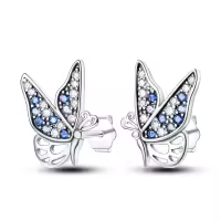 Pendientes De Aro De Plata 925 Para Mujer Con Zirconia Joyería De Moda Regalo Original Eardrop Pendientes Metálicos Tipo Aro - details 55