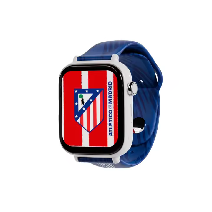 Reloj gps niño  SaveFamily Relojes con GPS SaveWatch Plus Blanco Ed. Atletico de Madrid 4G Reloj Inteligente niño Llamada Vídeo Face ID UltraSlim Bluetooth App Store Correa Silicona Azul  Save Family reloj inteligente Smartwatch NO INCLUYE SIM - 1