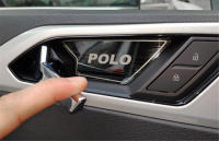 Juego De 4 Piezas De Acero Inoxidable Para Volkswagen VW POLO AW1 BZ1 2019-2021 Cubierta Decorativa Para Manija De Puerta Interior - details 0