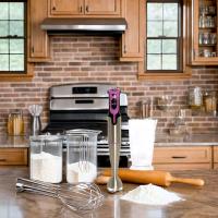 Batidora de Mano Acero Inoxidable 700W Velocidades Variables Morado - details 3