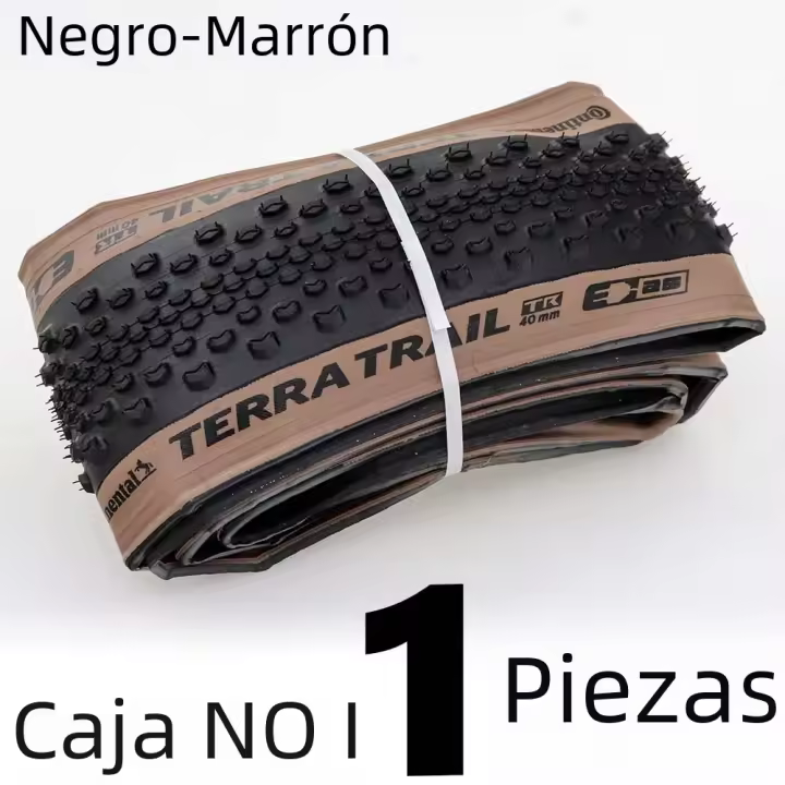 Pneumático Continental Terra Trail 700c Listo Para Tubo Rueda De Gravel Y Ciclismo De Carretera Plegable TLR Color Marrón 700x40/45c - 1