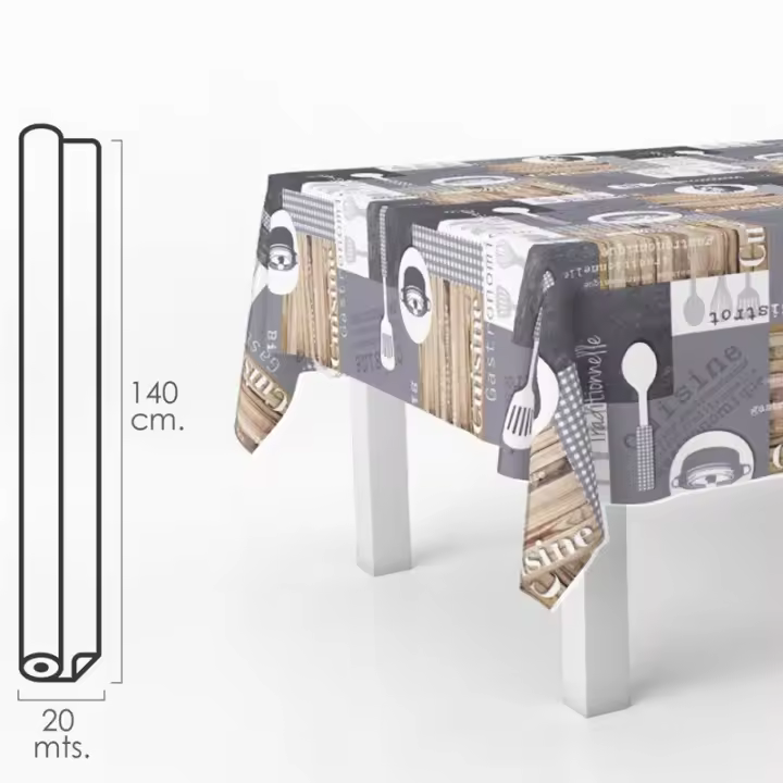 Oryx Mantel Antimanchas Hule Rollo 140 Cm. X 20 M. Cuisin - Impermeable y Fácil de Limpiar - 1