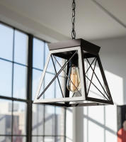 BEL AIR HOME - Lámpara Colgante NARA de diseño contemporáneo en metal negro, fácil instalación y versátil para luces interiores,  altura ajustable y estética elegante. - details 0
