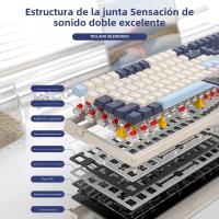 Teclado Mecánico Inalámbrico K8 Para Gaming Con Retroiluminación Hot Swappable Bluetooth 2.4G Y Cable Lineal Rojo Para PS4 PC Win Mac - details 5