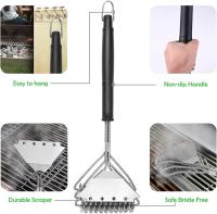 Cepillo Limpieza Parrilla SANDALFON con Diseño de 3 Hélices de Acero Inoxidable 201 para Carbón, Porcelana y Parrillas de Gas - details 4