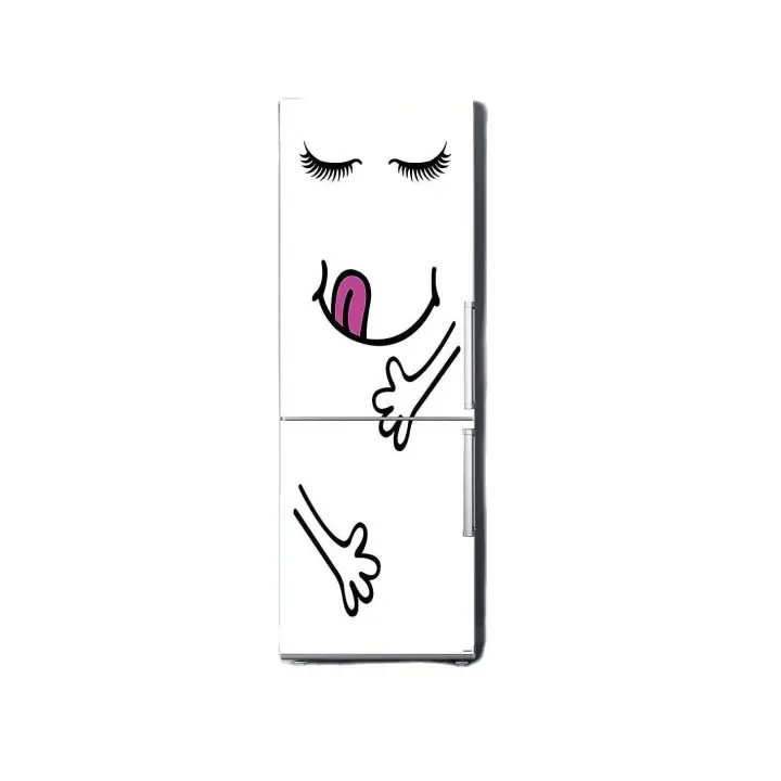 Oedim Vinilo para Frigorífico Monigote Lengua 200x60cm  Adhesivo Resistente y Económico  Pegatina Adhesiva Decorativa de Diseño Elegante - 1